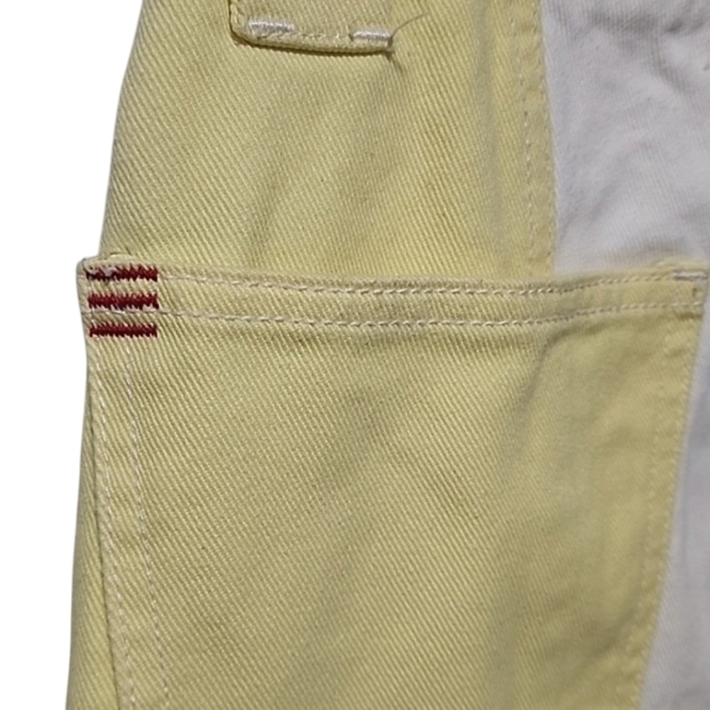 BDG URBAN OUTFITTERS Colorblock Wide Leg Jeans 25 Yellow White Y2K High Waist - Picture 12 of 15